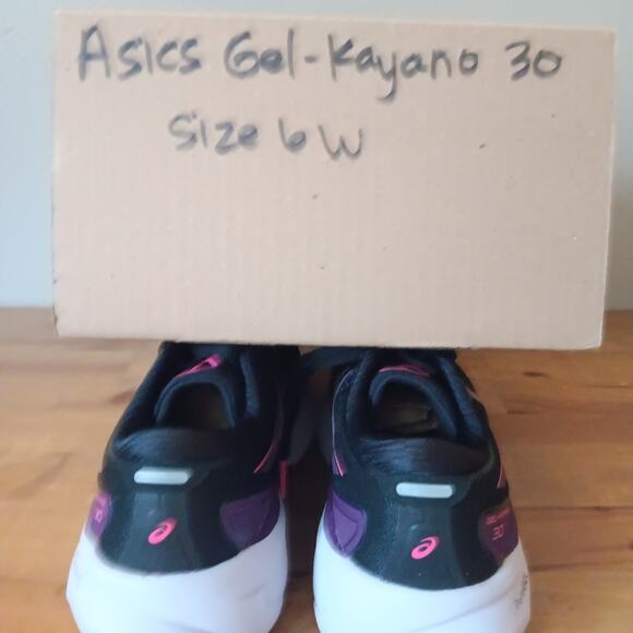 Women's Asics Gel-Kayano 30, Black/Lilac Hint, 6 Wide US - Picture 10 of 10